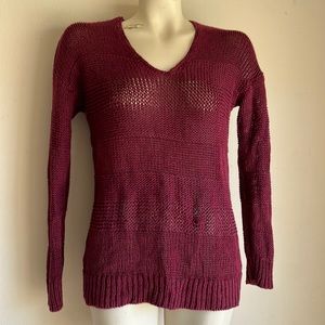 Tommy Bahama women’s cable knit sweater XS burgundy NWT